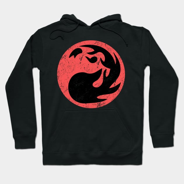 Red Mana Magic The Gathering Vintage Hoodie by KrateMilk